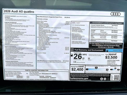New 2026 Audi A5 2.0T Premium Plus AWD/4WD image 16