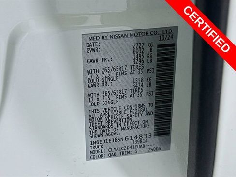 Used 2025 Nissan Frontier SV w/ SV Convenience Package RWD image 30