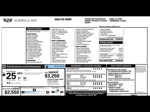 Used 2025 Cadillac CT5 Sport w/ Sun And Sound Package image 3