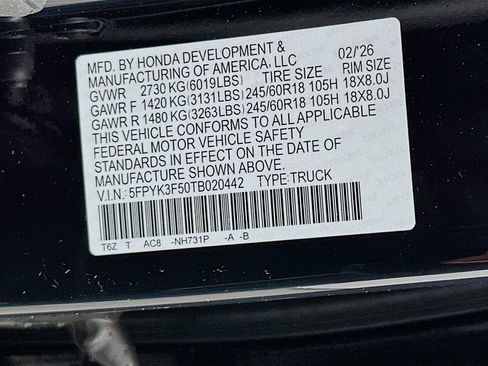 New 2026 Honda Ridgeline RTL image 33