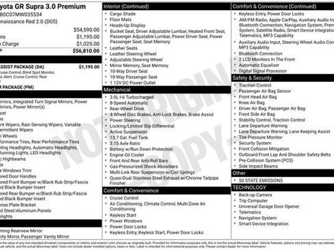 Used 2021 Toyota Supra Premium w/ Driver Assist Package image 2