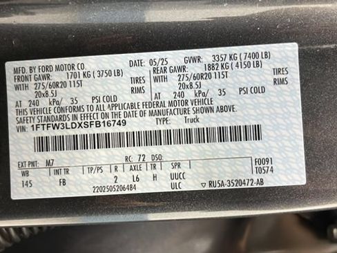 Used 2025 Ford F150 XLT w/ Equipment Group 302A MID AWD/4WD image 27