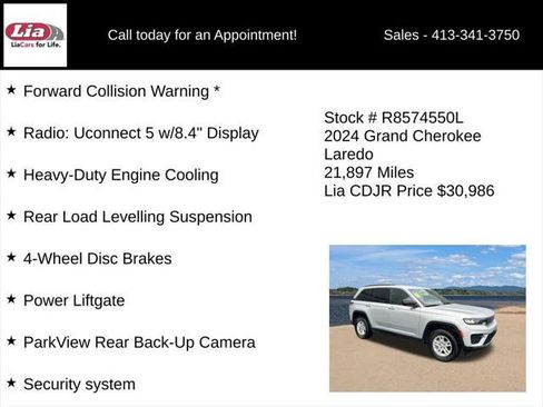 Certified 2024 Jeep Grand Cherokee Laredo w/ Luxury Tech Group I AWD/4WD image 21