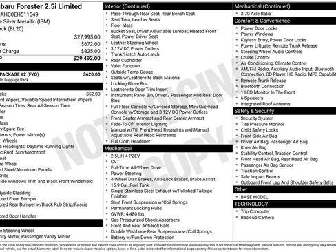 Used 2014 Subaru Forester 2.5i Limited w/ Rugged Package #2 image 31