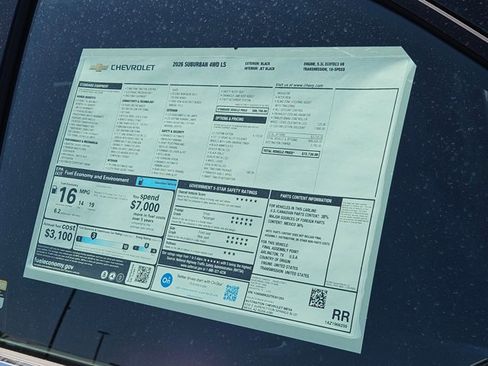 New 2026 Chevrolet Suburban LS w/ LS Custom Edition image 18