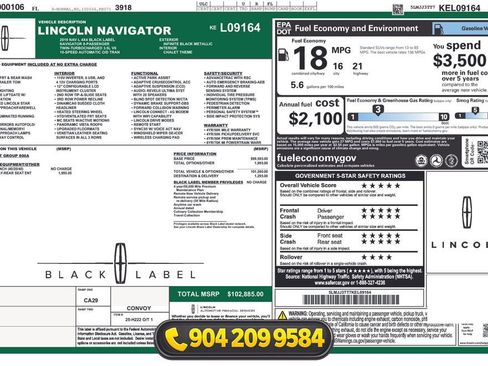 Used 2019 Lincoln Navigator L Black Label AWD/4WD image 3