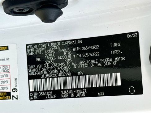 Used 2023 Lexus LX 600 F Sport w/ Accessory Package (Z1) image 45