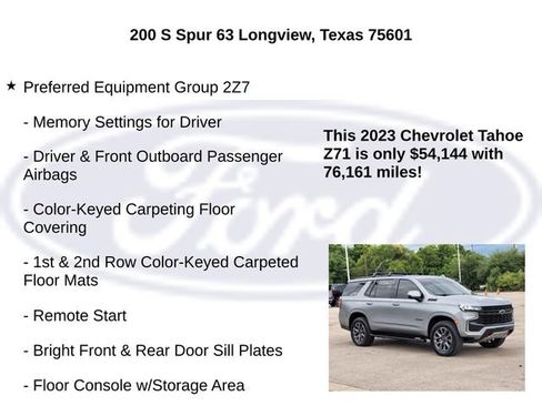 Used 2023 Chevrolet Tahoe Z71 w/ Luxury Package AWD/4WD image 5