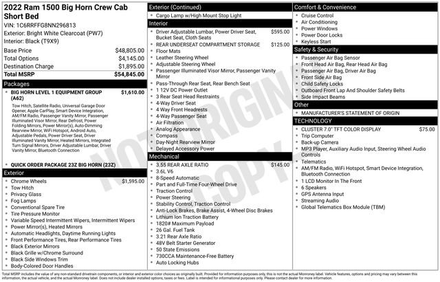 Used 2022 RAM 1500 Big Horn AWD/4WD image 15