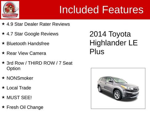 Used 2014 Toyota Highlander Plus image 4