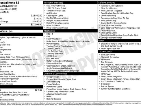 New 2027 Hyundai Kona SE FWD image 16