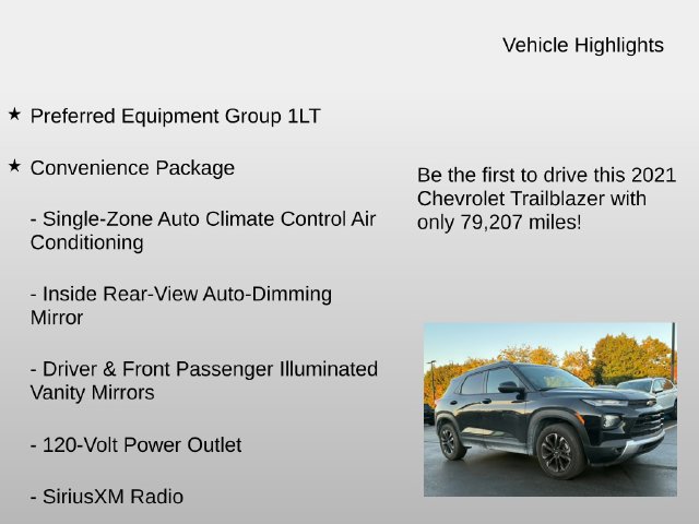 Used 2021 Chevrolet TrailBlazer LT w/ Convenience Package AWD/4WD image 5