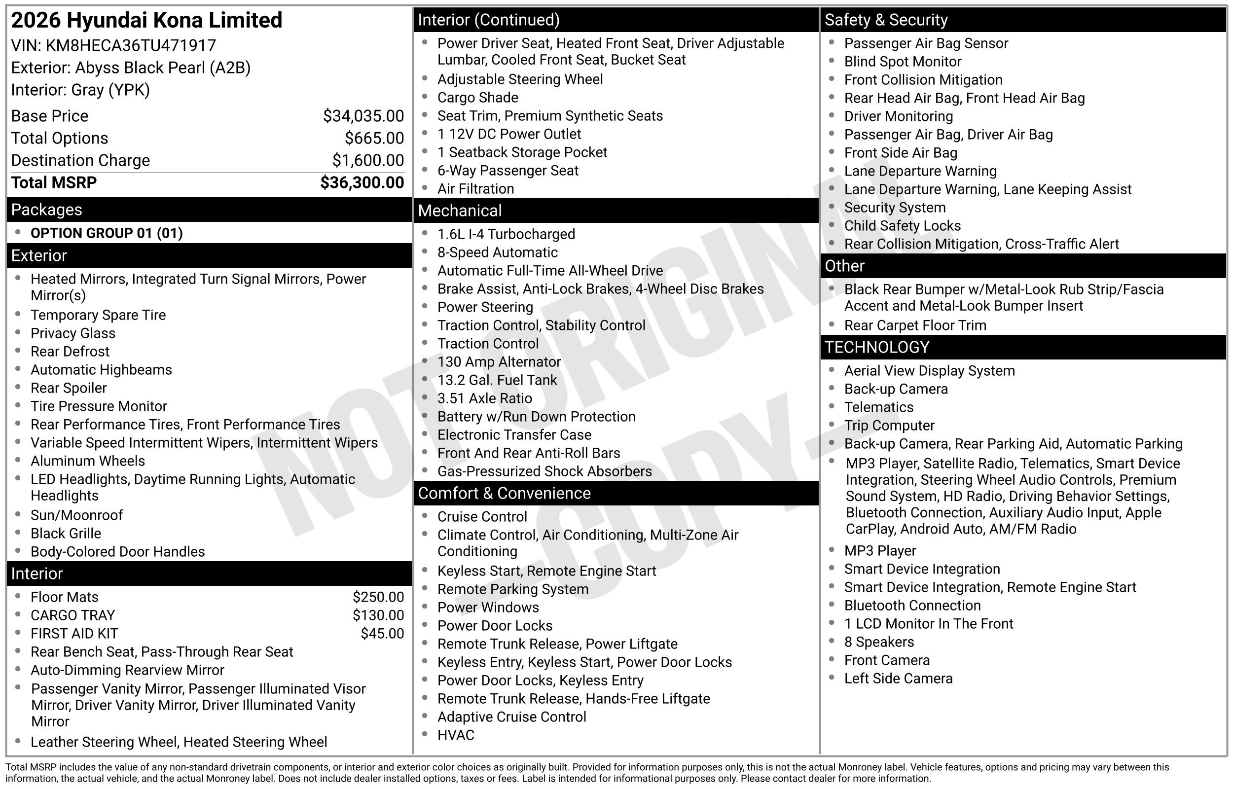 New 2026 Hyundai Kona Limited AWD/4WD image 3