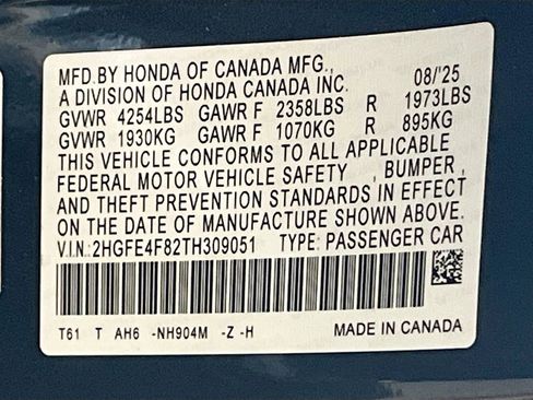Used 2026 Honda Civic FWD Hybrid Sedan image 32