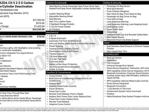 Used 2024 MAZDA CX-5 Carbon Edition AWD/4WD image 13