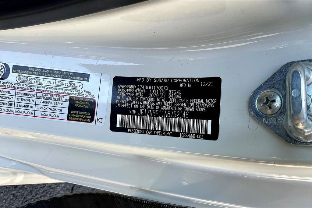 Used 2022 Toyota GR86 Premium w/ ALL Weather Mat Package (TMS) RWD image 15