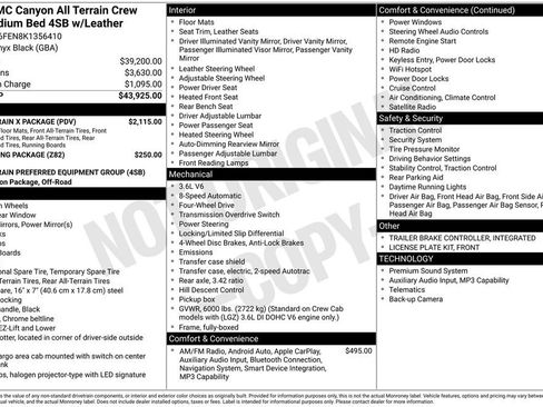Used 2019 GMC Canyon All Terrain w/ All Terrain X Package AWD/4WD image 4