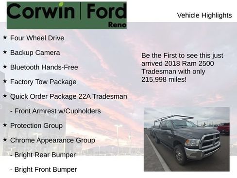 Used 2018 RAM 2500 Tradesman w/ Chrome Appearance Group AWD/4WD image 4