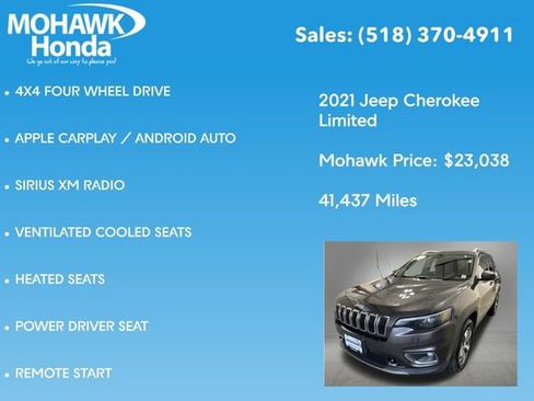 Used 2021 Jeep Cherokee Limited w/ Elite Package AWD/4WD image 14