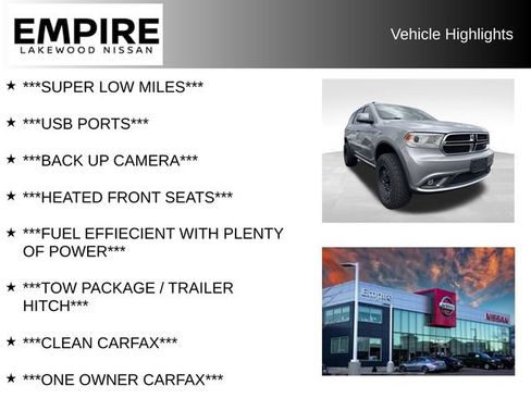 Used 2017 Dodge Durango SXT w/ Quick Order Package 23B AWD/4WD image 2