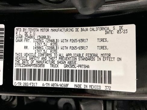 Used 2023 Toyota Tacoma TRD Sport w/ Advanced Technology Package AWD/4WD image 44