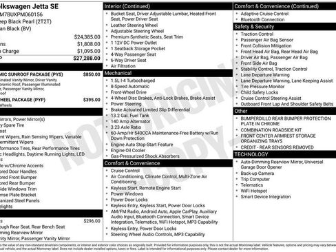 Certified 2023 Volkswagen Jetta SE w/ Panoramic Sunroof Package FWD image 21