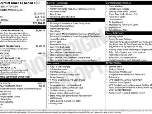 Used 2017 Chevrolet Cruze LT w/ Sun And Sound Package FWD image 52