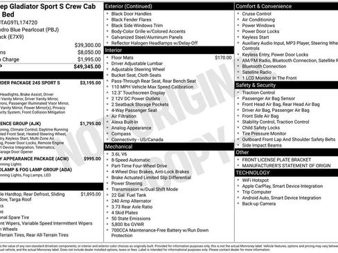 New 2026 Jeep Gladiator Sport AWD/4WD image 4
