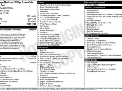 New 2025 Jeep Gladiator Willys image 8