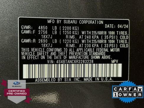 Certified 2024 Subaru Outback Limited image 33