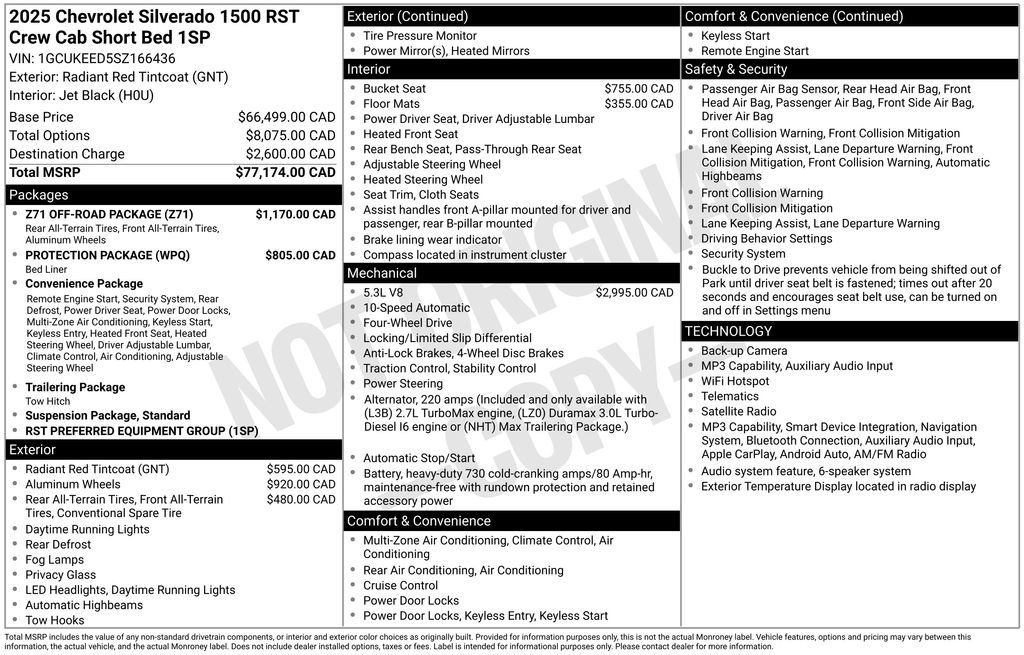 Used 2025 Chevrolet Silverado 1500 RST w/ Z71 Off-Road Package AWD/4WD image 71