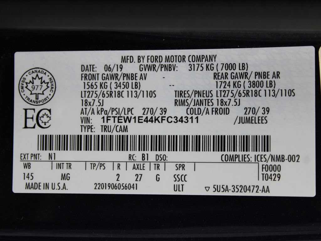 Used 2019 Ford F150 XLT w/ Equipment Group 301A Mid AWD/4WD image 66