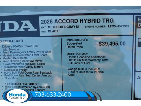 New 2026 Honda Accord Hybrid Touring image 38