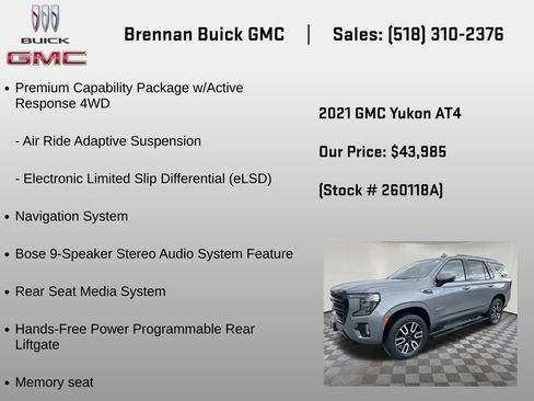 Certified 2021 GMC Yukon AT4 w/ AT4 Premium Plus Package AWD/4WD image 18