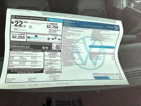 New 2026 Volkswagen Atlas SE image 31