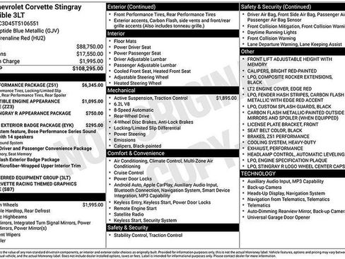 New 2026 Chevrolet Corvette Stingray w/ Z51 Performance Package image 8