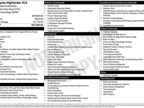 Used 2020 Toyota Highlander XLE FWD image 36