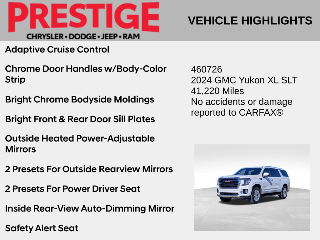 Used 2024 GMC Yukon XL SLT w/ SLT Premium Package AWD/4WD image 4
