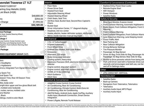 New 2026 Chevrolet Traverse LT image 4