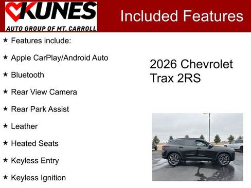 New 2026 Chevrolet Trax RS w/ Sunroof Package image 3