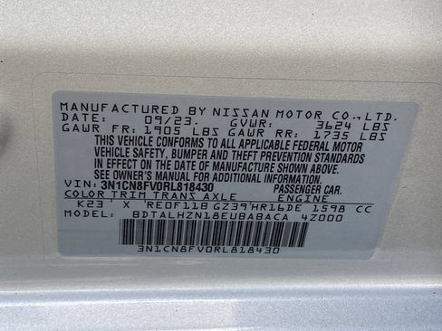Used 2024 Nissan Versa SR w/ Trunk Package FWD image 36