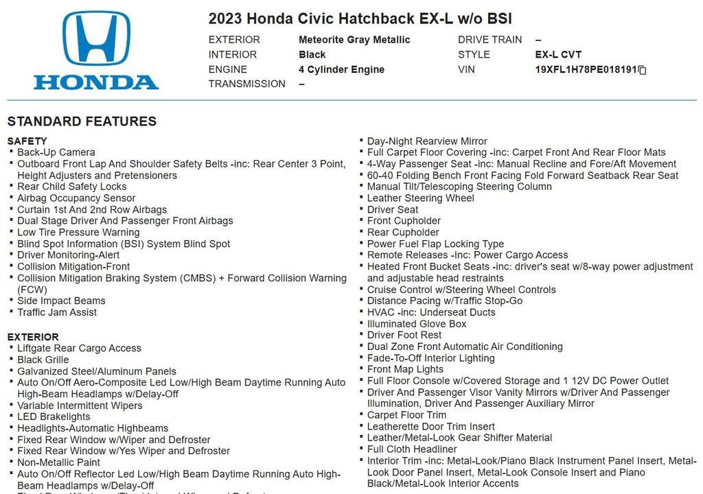 Used 2023 Honda Civic EX-L image 11