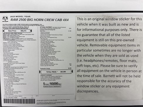 Used 2025 RAM 2500 Big Horn AWD/4WD image 2