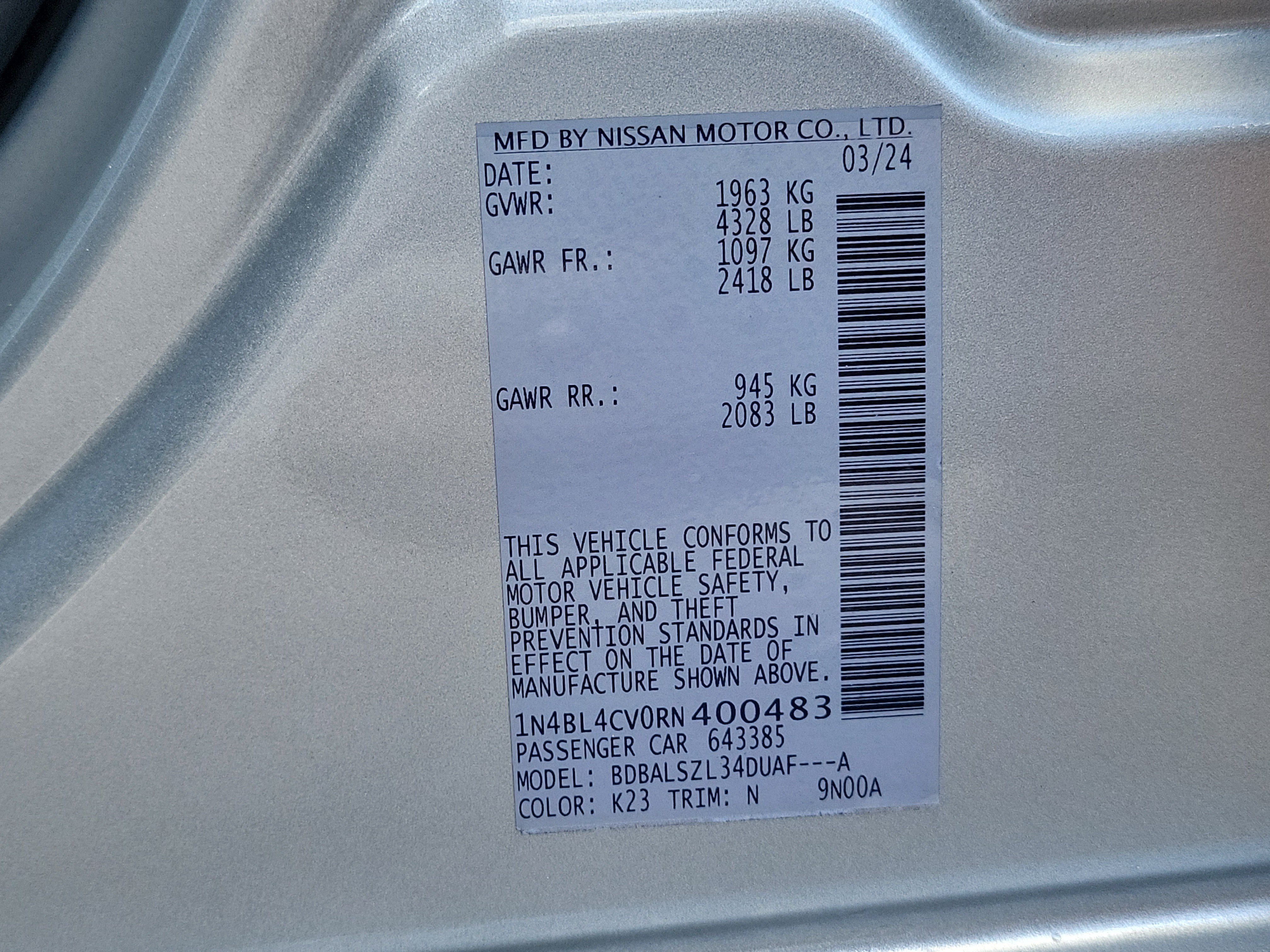 Used 2024 Nissan Altima 2.5 SR w/ SR Premium Package FWD image 34