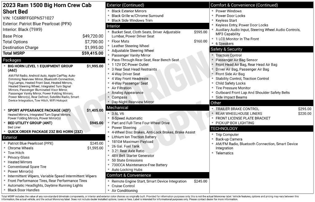 Used 2023 RAM 1500 Big Horn AWD/4WD image 11