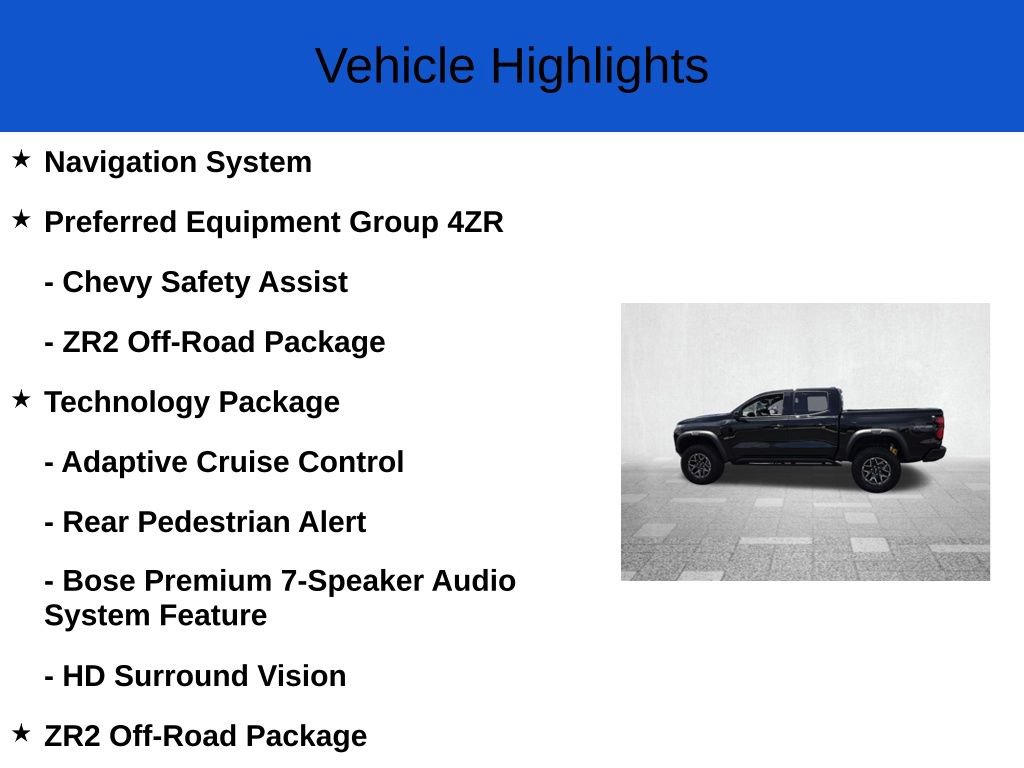New 2026 Chevrolet Colorado ZR2 w/ Technology Package AWD/4WD image 2