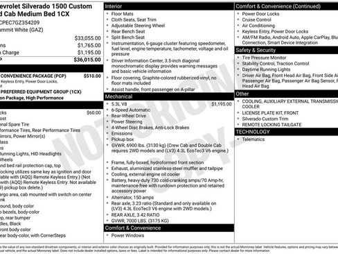 Used 2016 Chevrolet Silverado 1500 Custom w/ Custom Convenience Package image 1