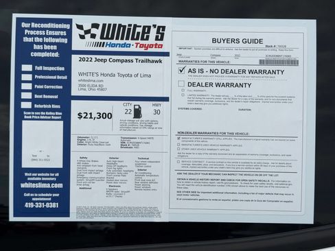 Used 2022 Jeep Compass Trailhawk w/ Trailhawk Convenience Group AWD/4WD image 31
