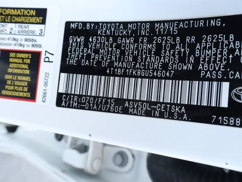 Used 2016 Toyota Camry SE FWD image 43