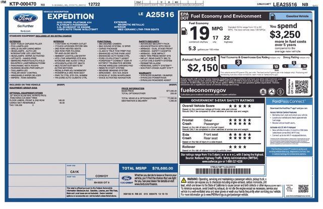 Used 2020 Ford Expedition Platinum AWD/4WD image 34